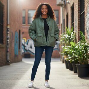 WOMEN'S 2X GREEN LIGHTWEIGHT JACKET